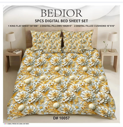 BEDIOR 5PCS DIGITAL 5D BED SHEET SET
