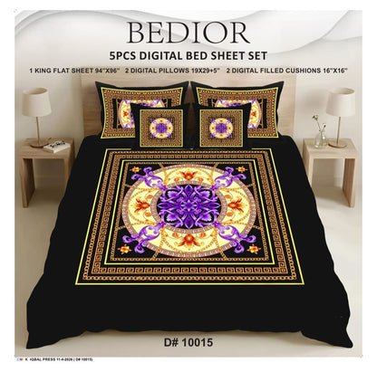 BEDIOR 5PCS DIGITAL 5D BED SHEET SET