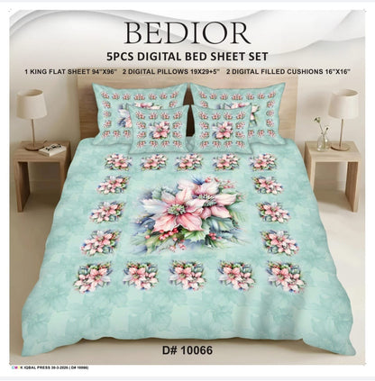 BEDIOR 5PCS DIGITAL 5D BED SHEET SET