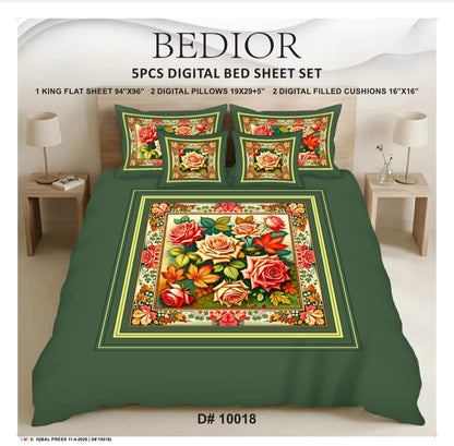BEDIOR 5PCS DIGITAL 5D BED SHEET SET