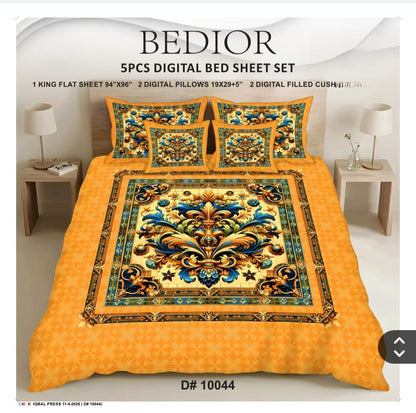 BEDIOR 5PCS DIGITAL 5D BED SHEET SET