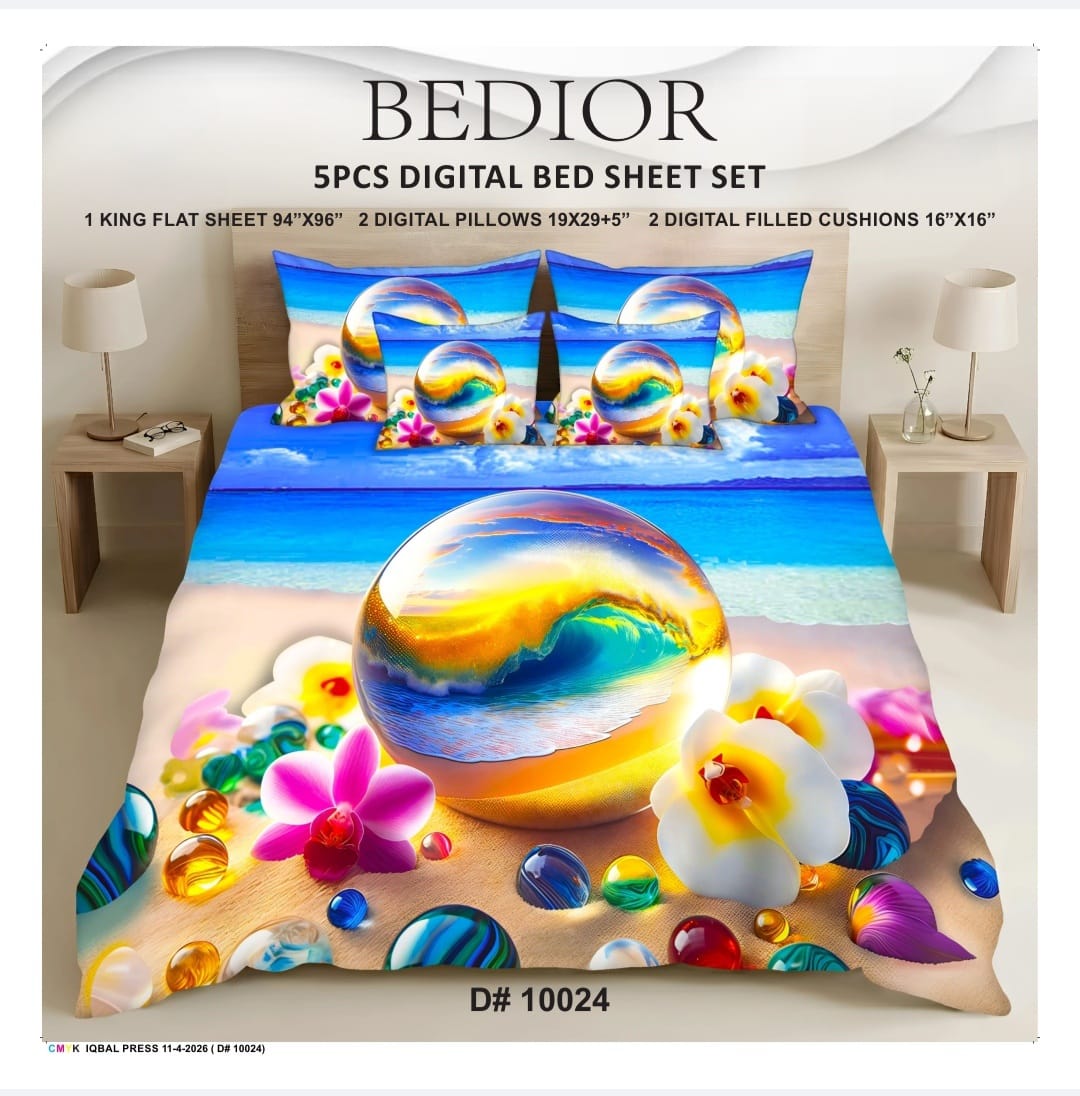 BEDIOR 5PCS DIGITAL 5D BED SHEET SET