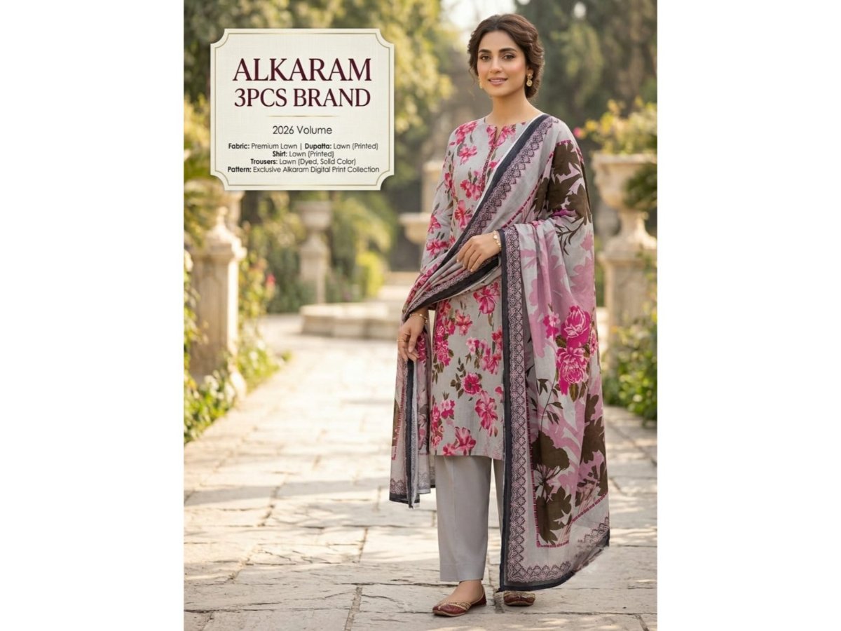 Unstitched Alkaram Lawn 3PC'S