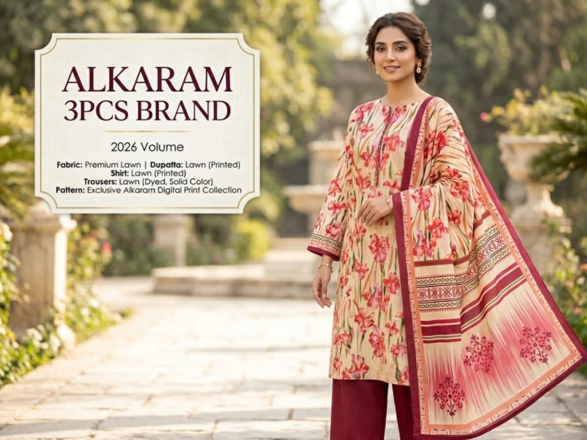 Unstitched Alkaram Lawn 3PC'S