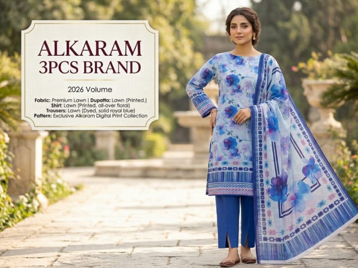 Unstitched Alkaram Lawn 3PC'S