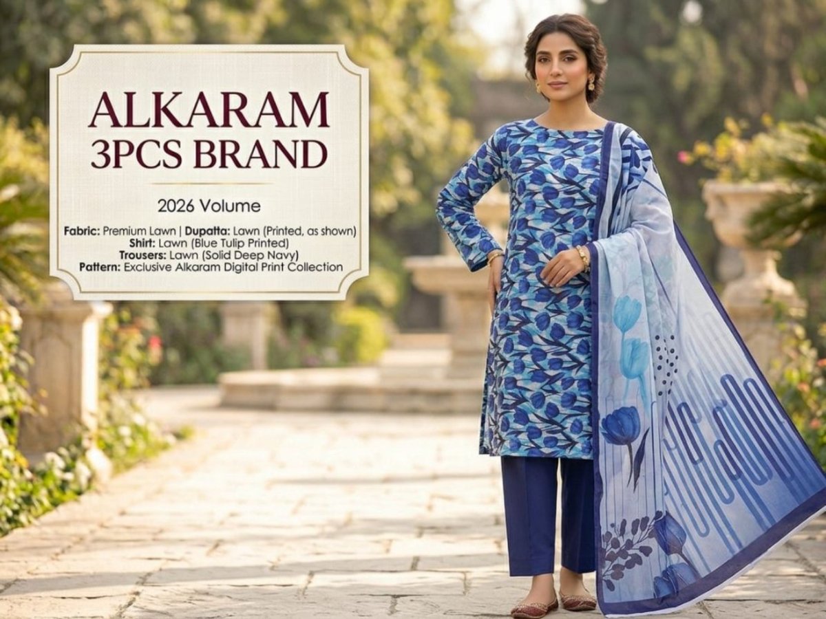 Unstitched Alkaram Lawn 3PC'S