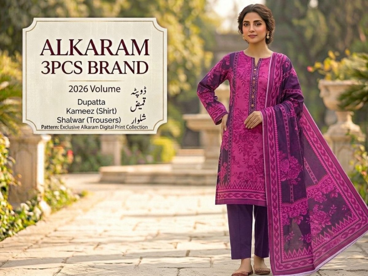 Unstitched Alkaram Lawn 3PC'S
