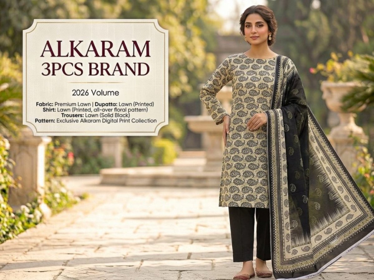 Unstitched Alkaram Lawn 3PC'S