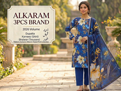 Unstitched Alkaram Lawn 3PC'S