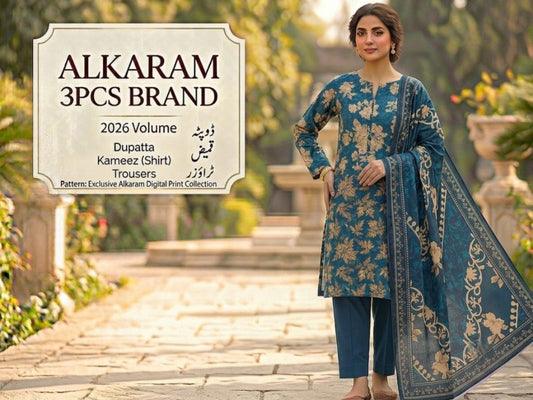 Unstitched Alkaram Lawn 3PC'S