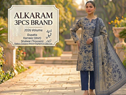 Unstitched Alkaram Lawn 3PC'S