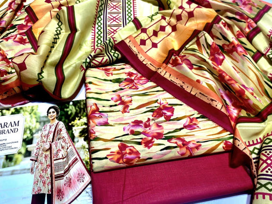 Unstitched Alkaram Lawn 3PC'S
