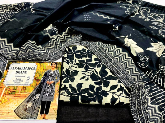 Unstitched Alkaram Lawn 3PC'S