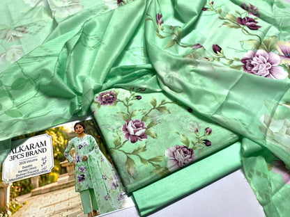 Unstitched Alkaram Lawn 3PC'S