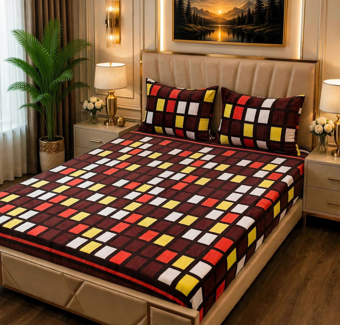 Fleece Bedsheet 3pc-Double Bed