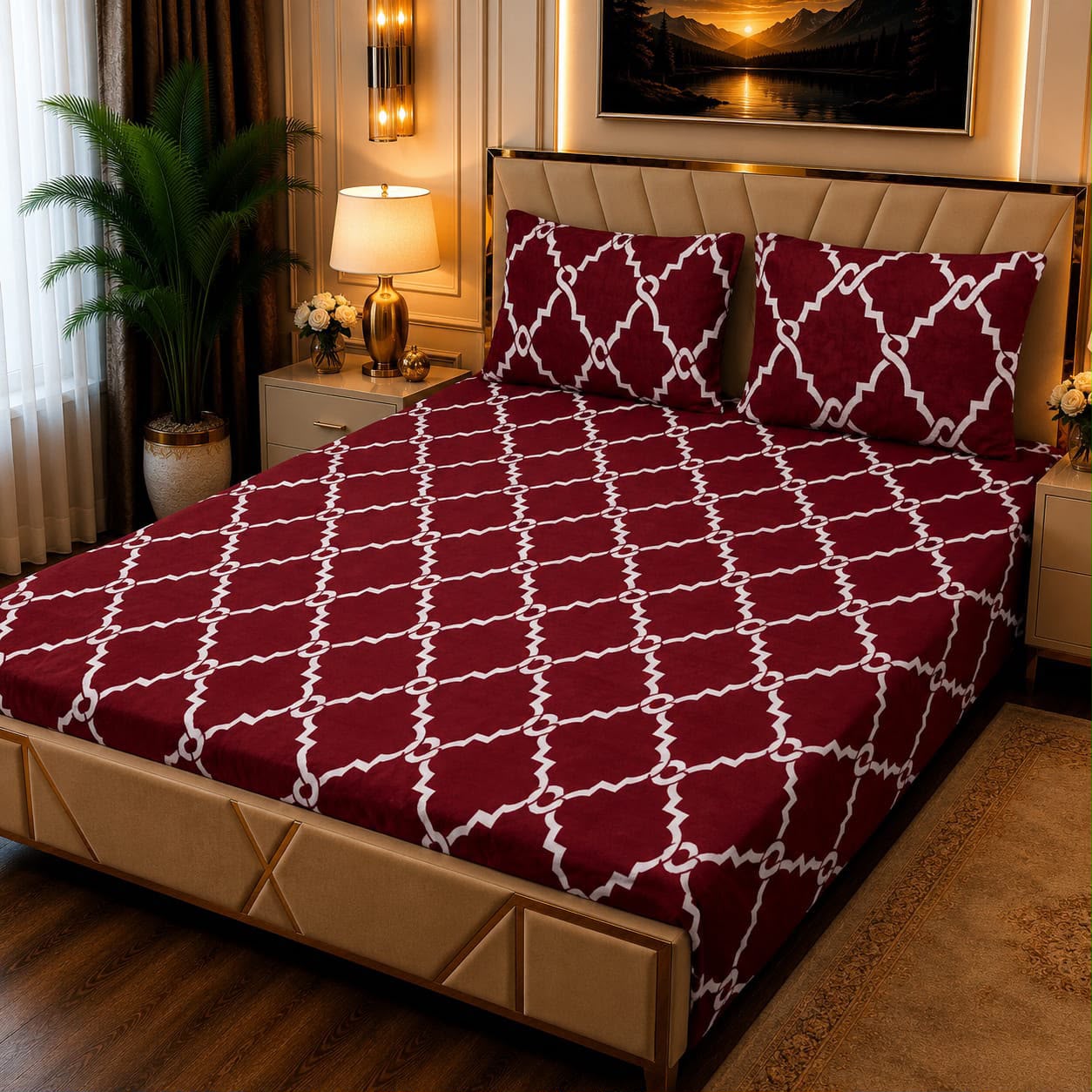 Fleece Bedsheet 3pc-Double Bed