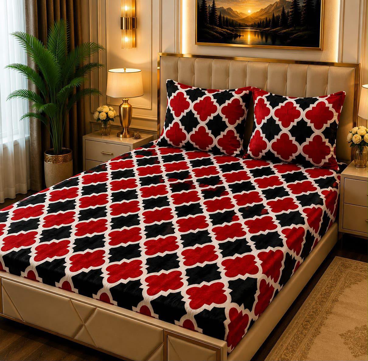 Fleece Bedsheet 3pc-Double Bed