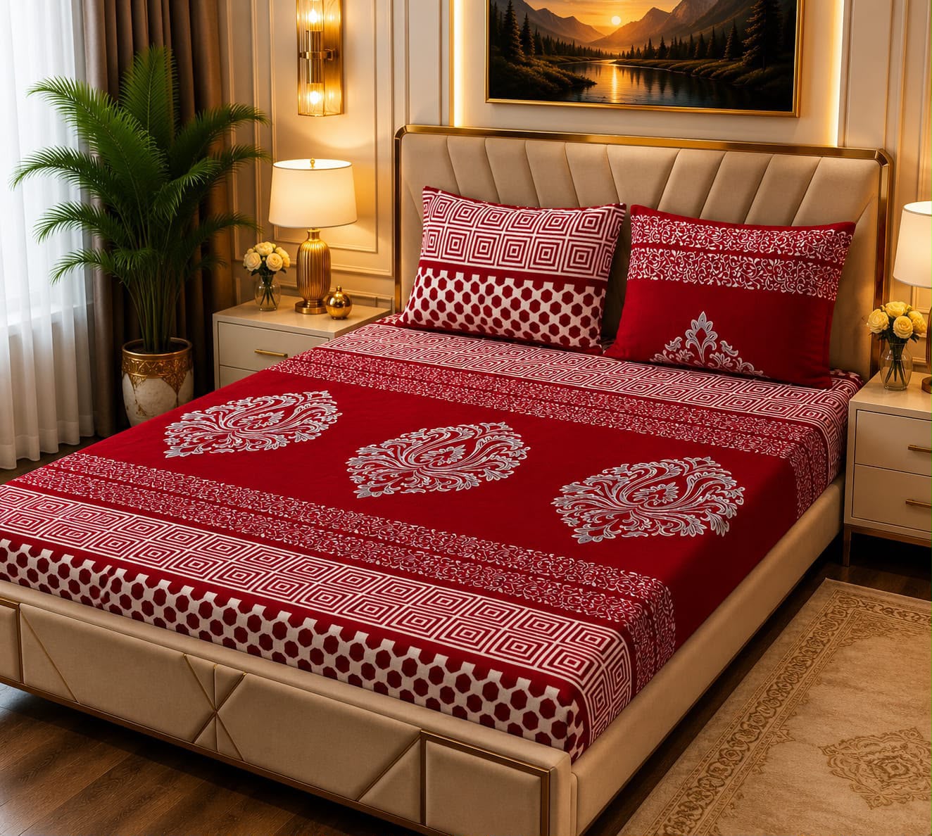 Fleece Bedsheet 3pc-Double Bed