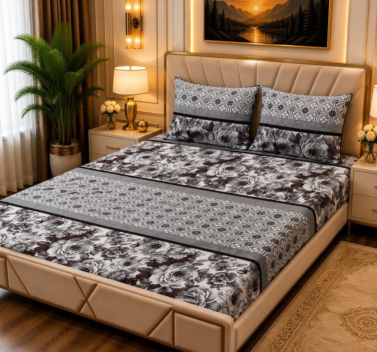 Fleece Bedsheet 3pc-Double Bed