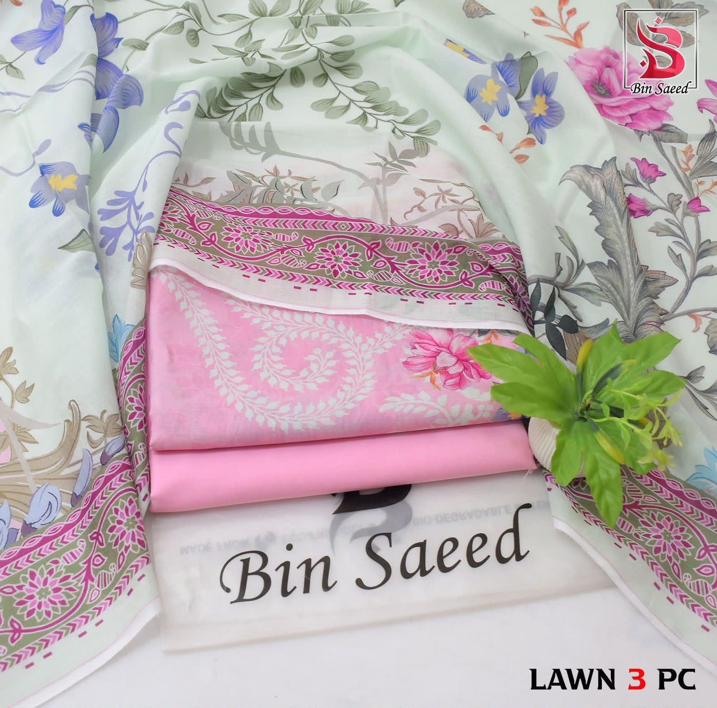 BIN SAEED ORIGINAL 3PC UNSTITCHED SUIT