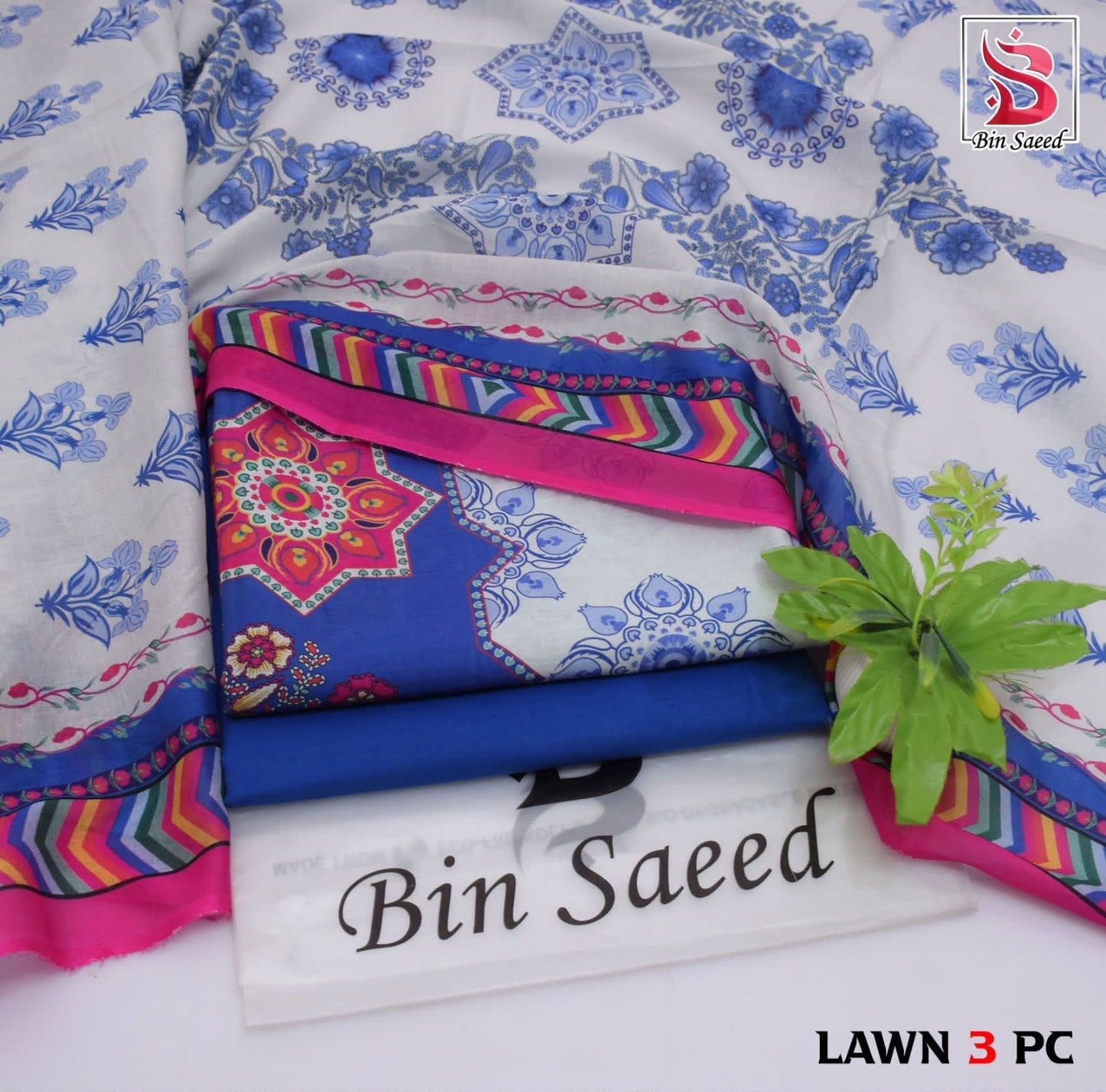 BIN SAEED ORIGINAL 3PC UNSTITCHED SUIT