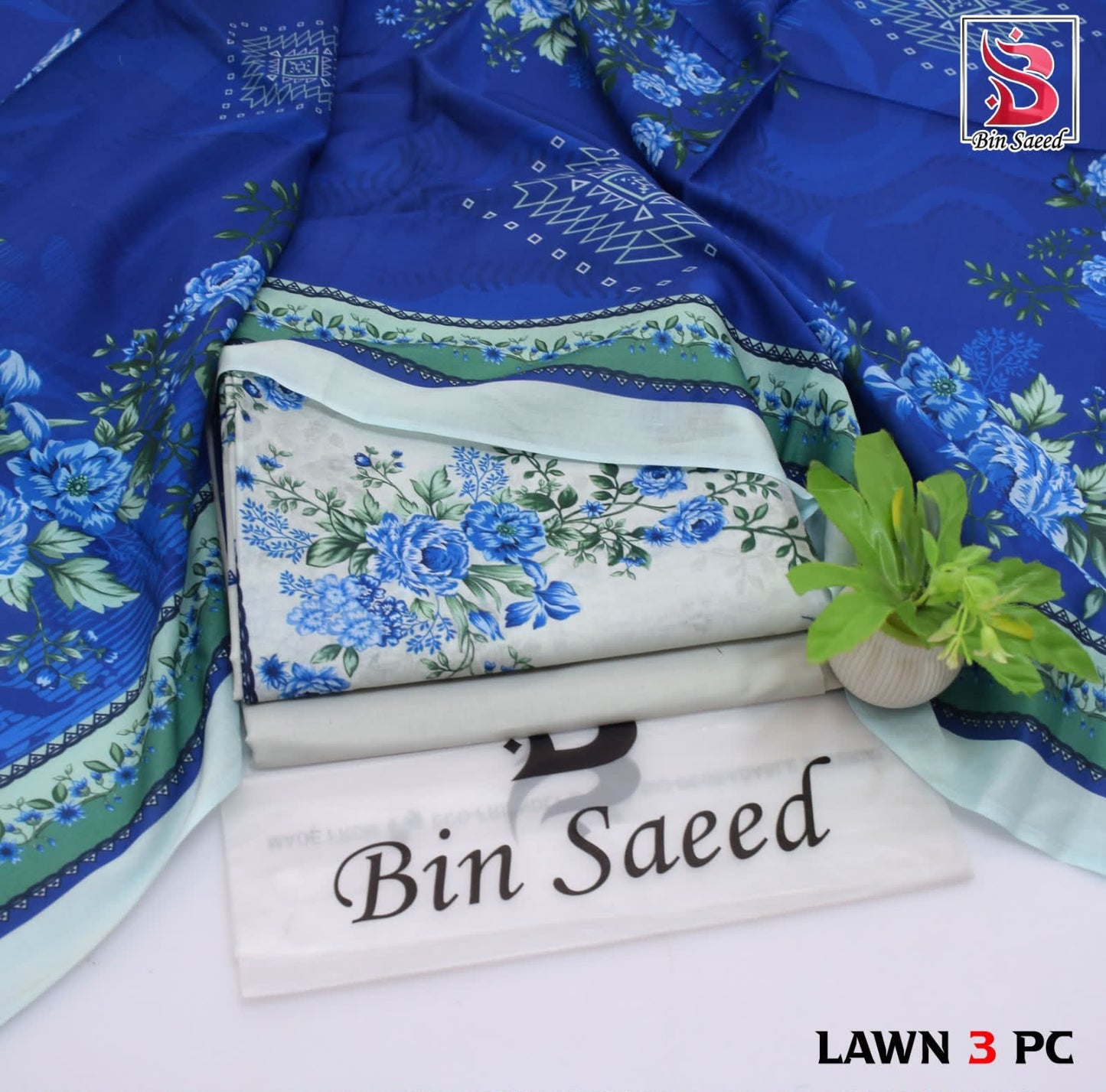BIN SAEED ORIGINAL 3PC UNSTITCHED SUIT