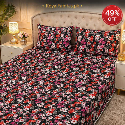 7D Digital Printed Cotton Bed Sheet