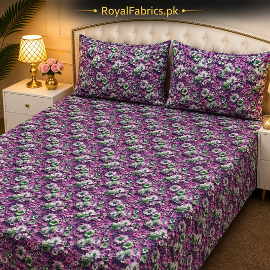 7D Digital Printed Cotton Bed Sheet