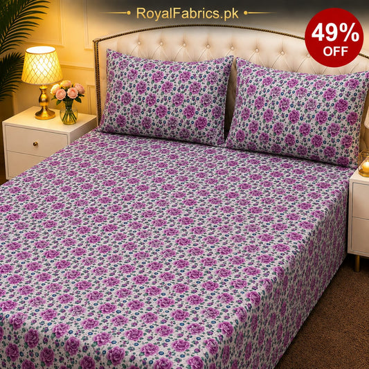 7D Digital Printed Cotton Bed Sheet