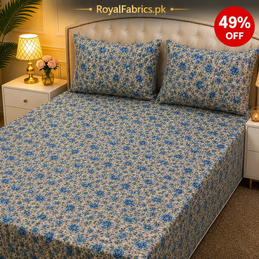 7D Digital Printed Cotton Bed Sheet