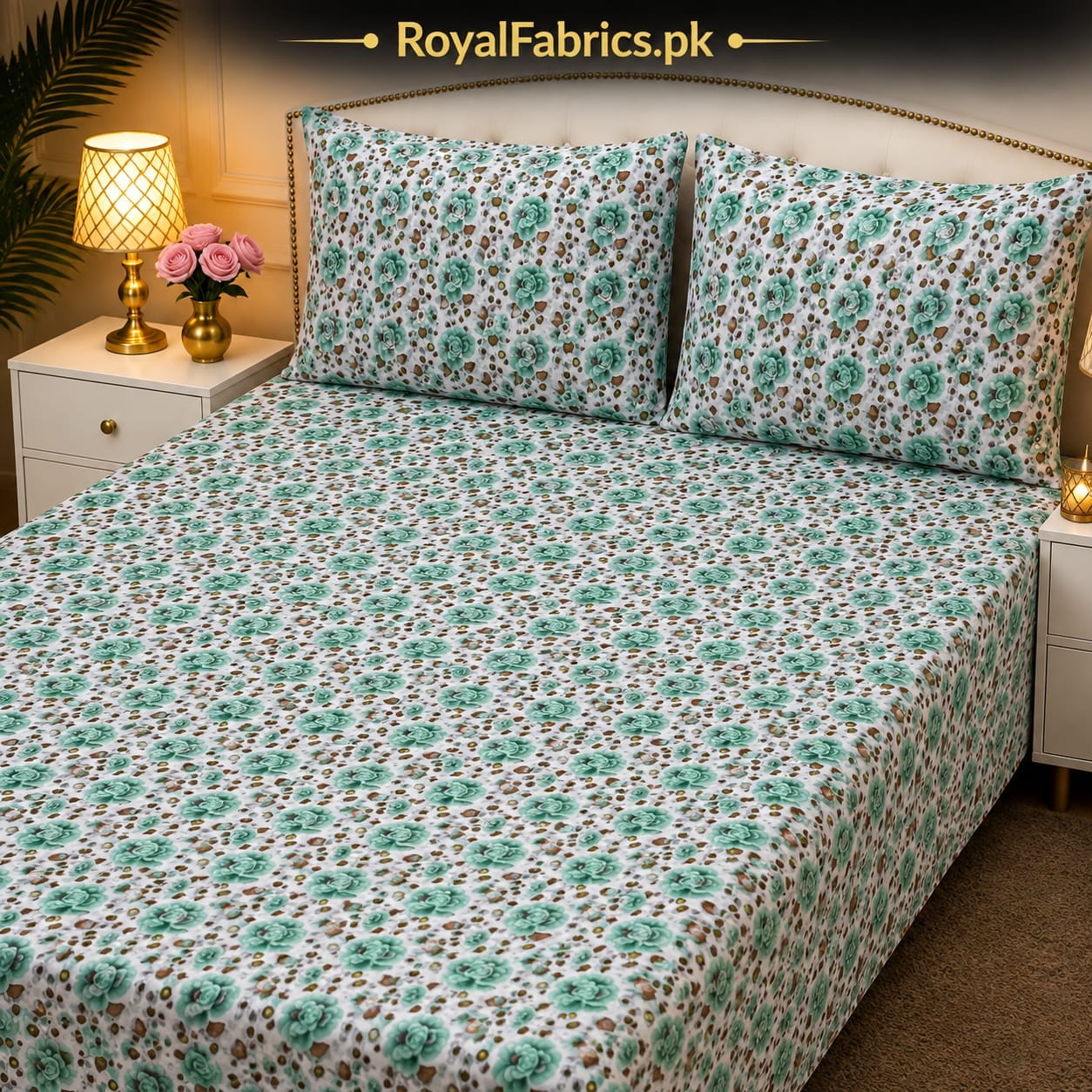 7D Digital Printed Cotton Bed Sheet
