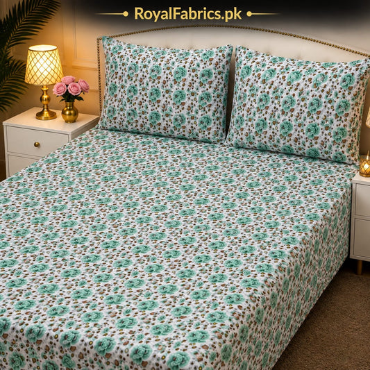 7D Digital Printed Cotton Bed Sheet