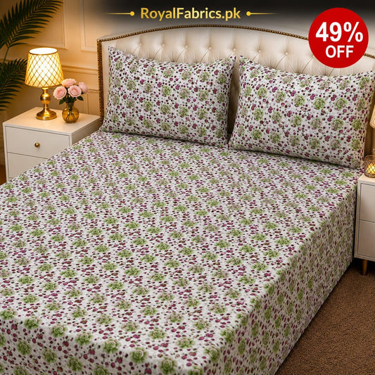 7D Digital Printed Cotton Bed Sheet