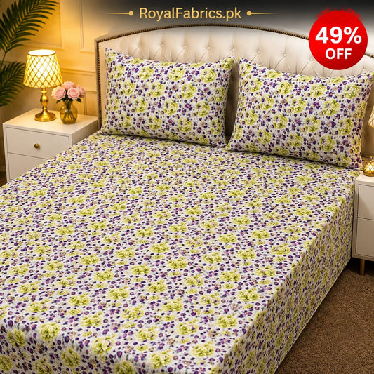 7D Digital Printed Cotton Bed Sheet