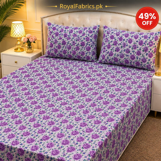 7D Digital Printed Cotton Bed Sheet