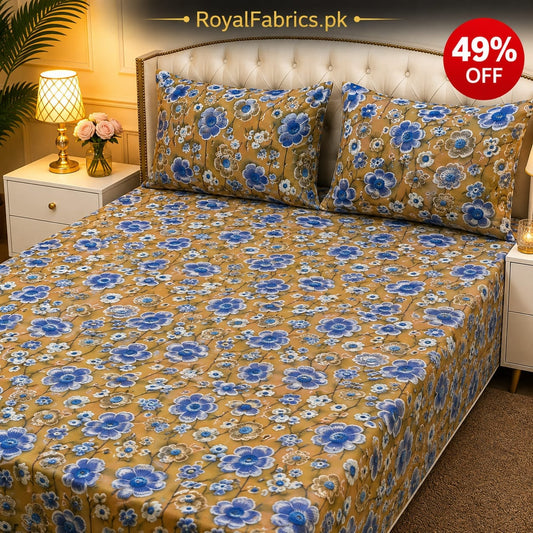 7D Digital Printed Cotton Bed Sheet