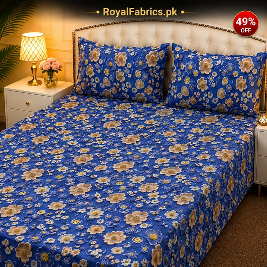 7D Digital Printed Cotton Bed Sheet