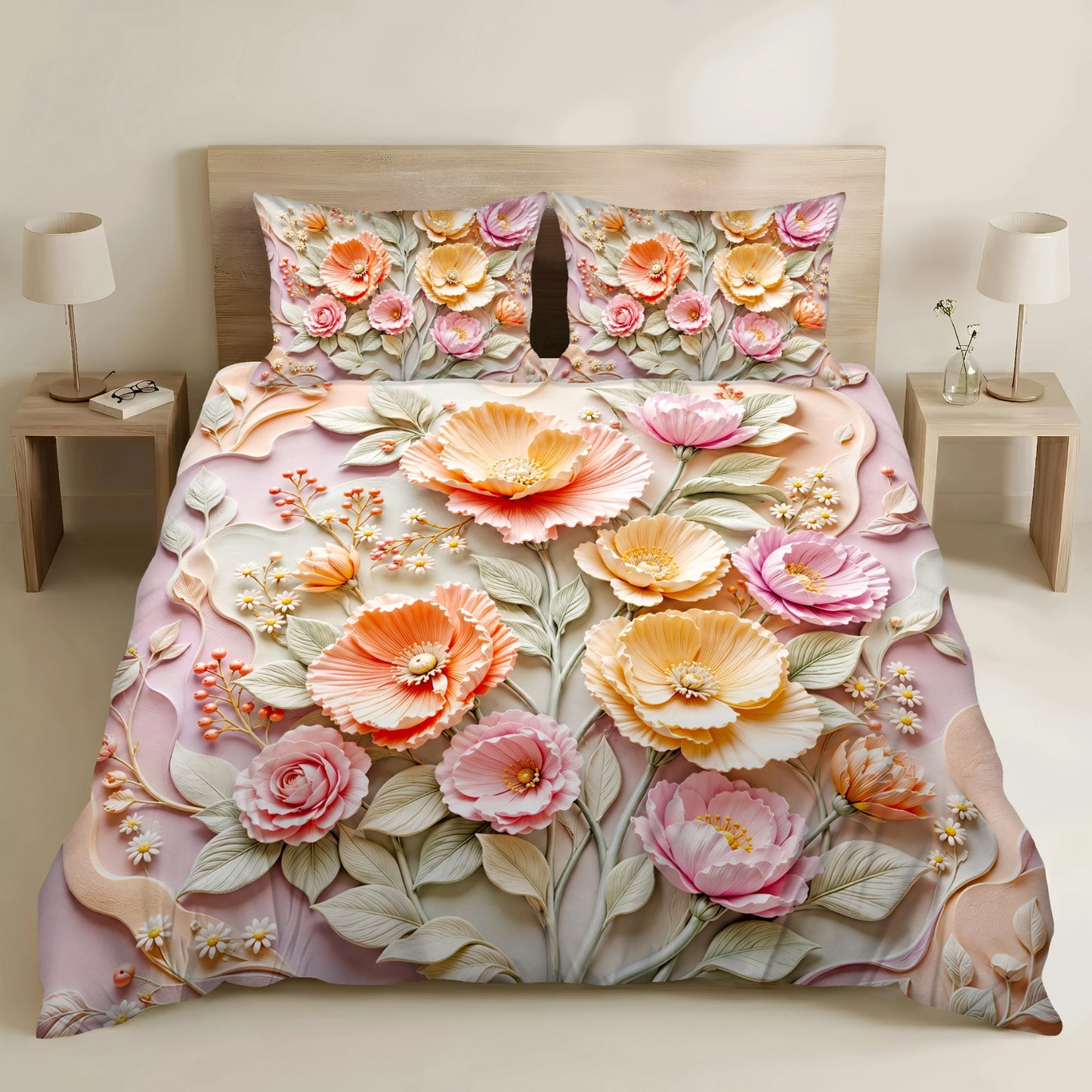 BEDIOR 3PCS DIGITAL 5D BED SHEET SET