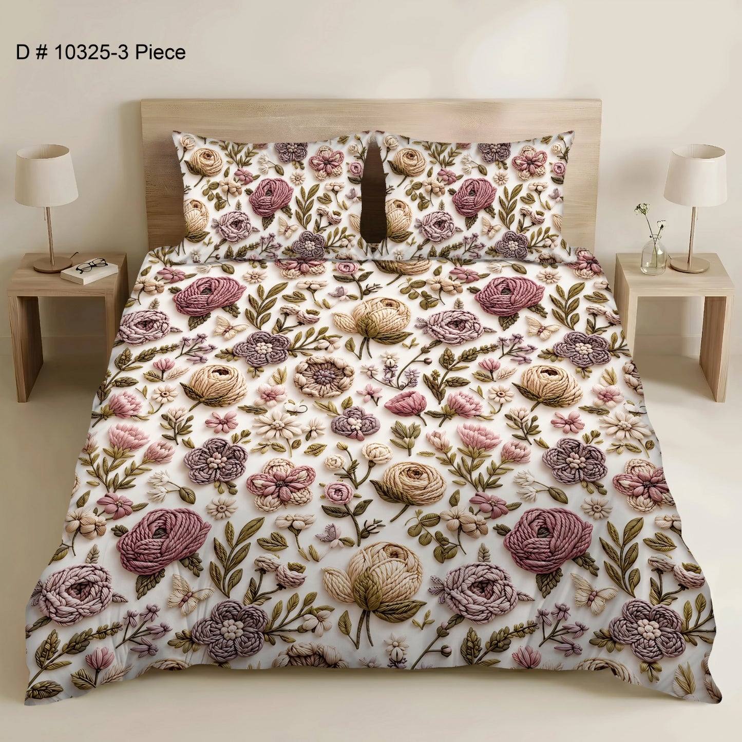 BEDIOR 3PCS DIGITAL 5D BED SHEET SET