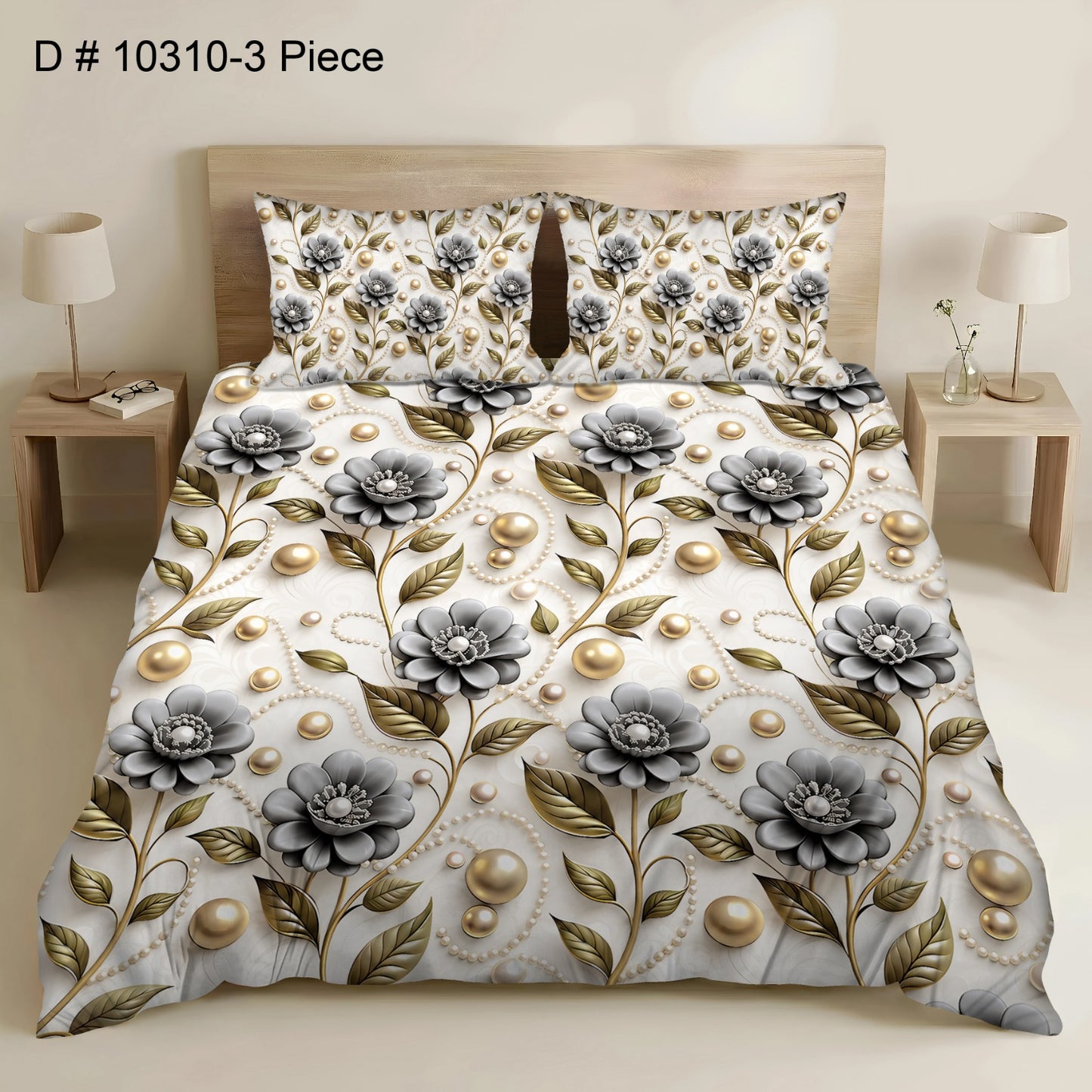 BEDIOR 3PCS DIGITAL 5D BED SHEET SET