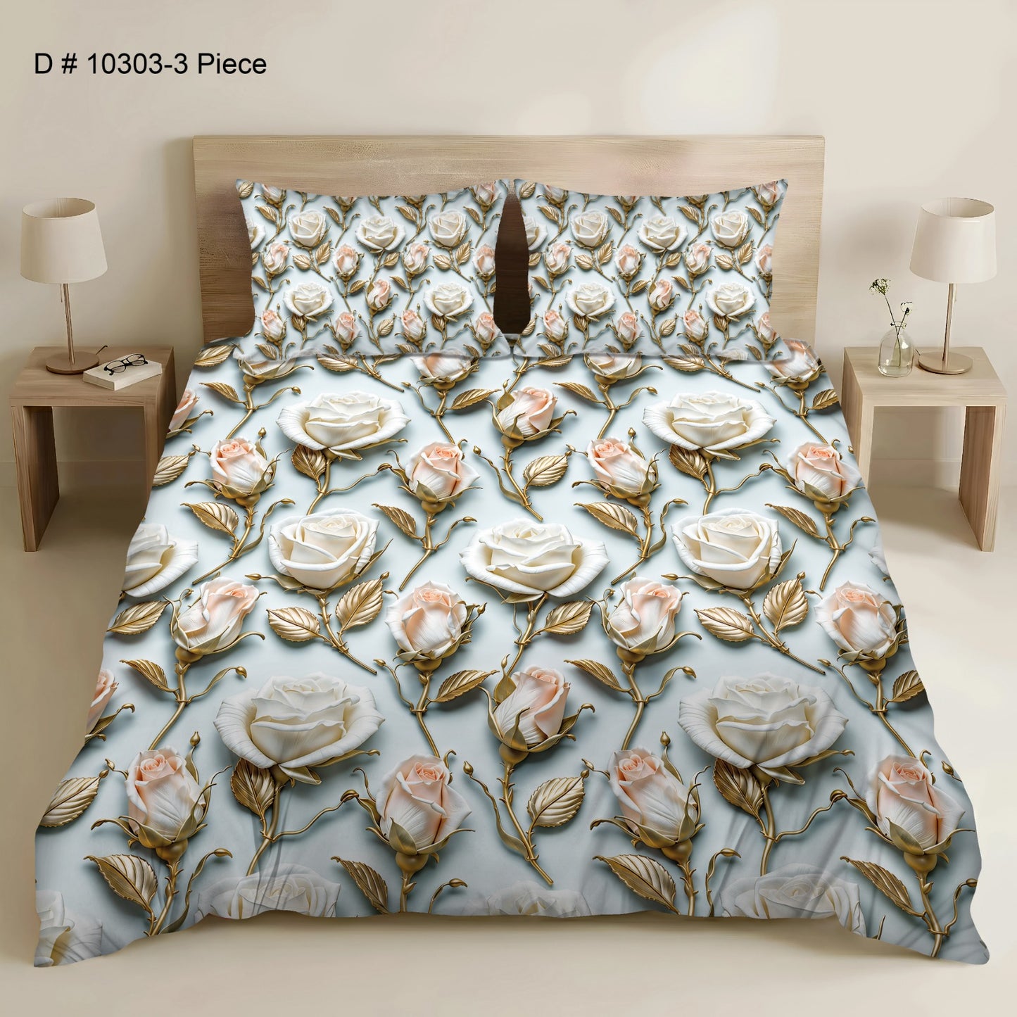 BEDIOR 3PCS DIGITAL 5D BED SHEET SET
