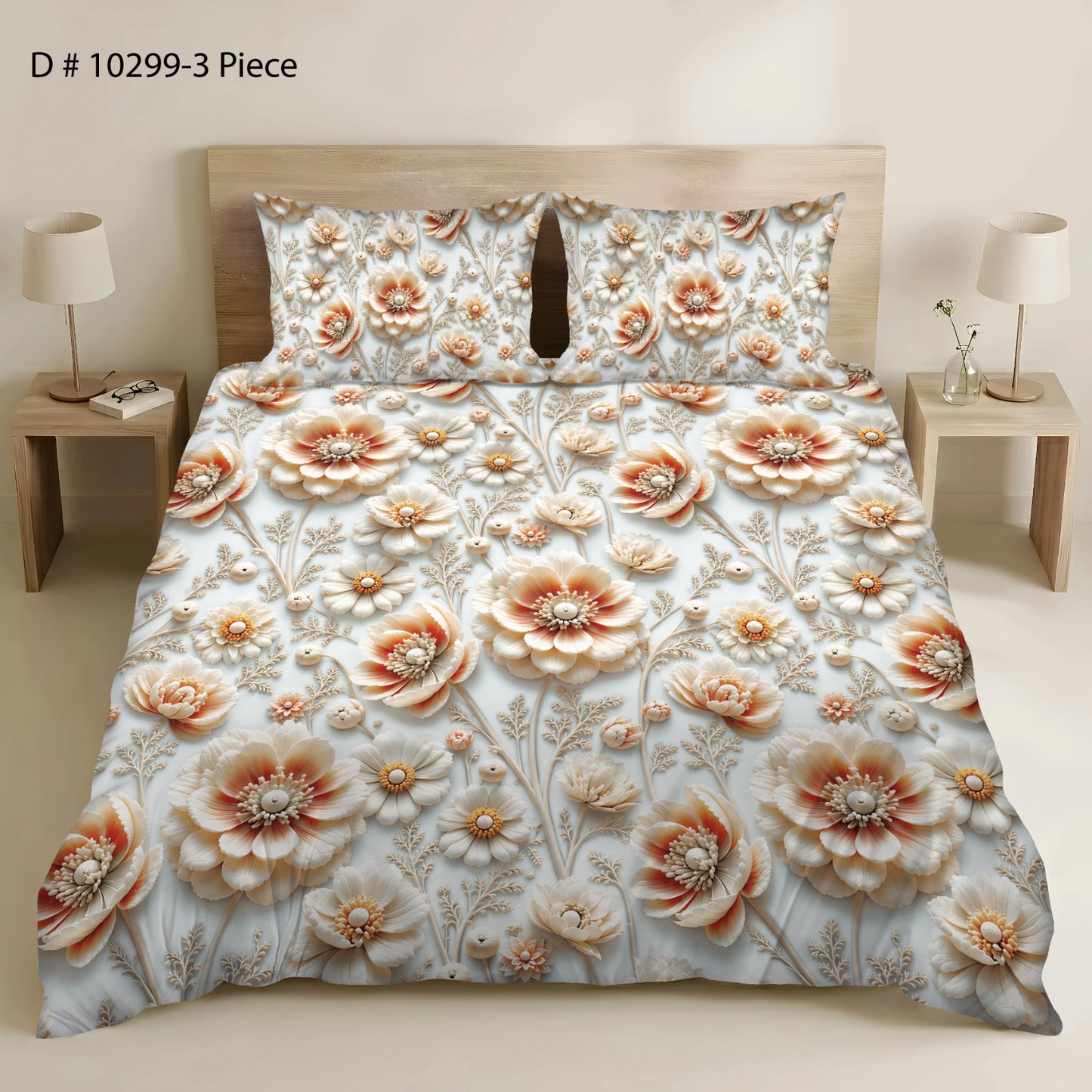 BEDIOR 3PCS DIGITAL 5D BED SHEET SET