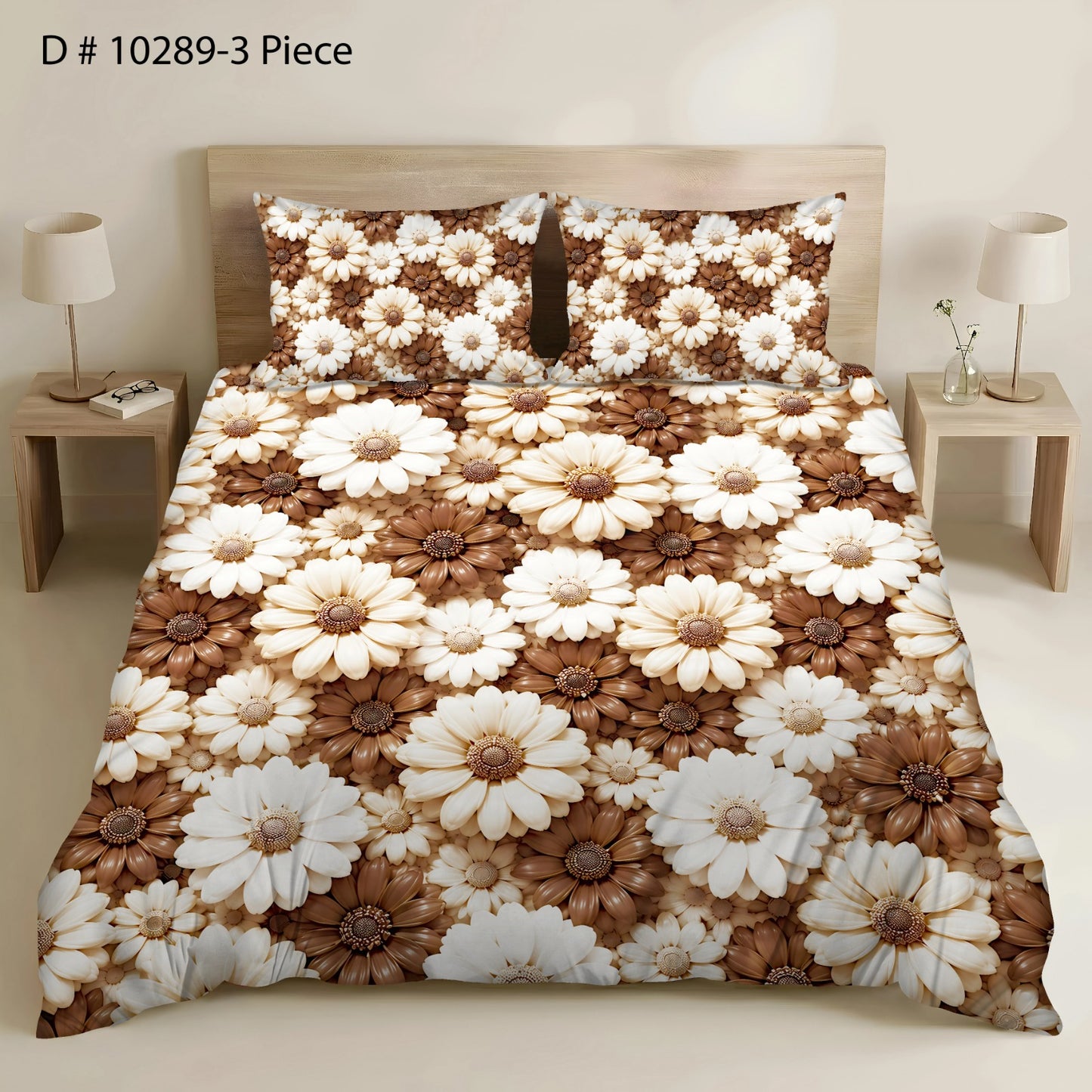 BEDIOR 3PCS DIGITAL 5D BED SHEET SET
