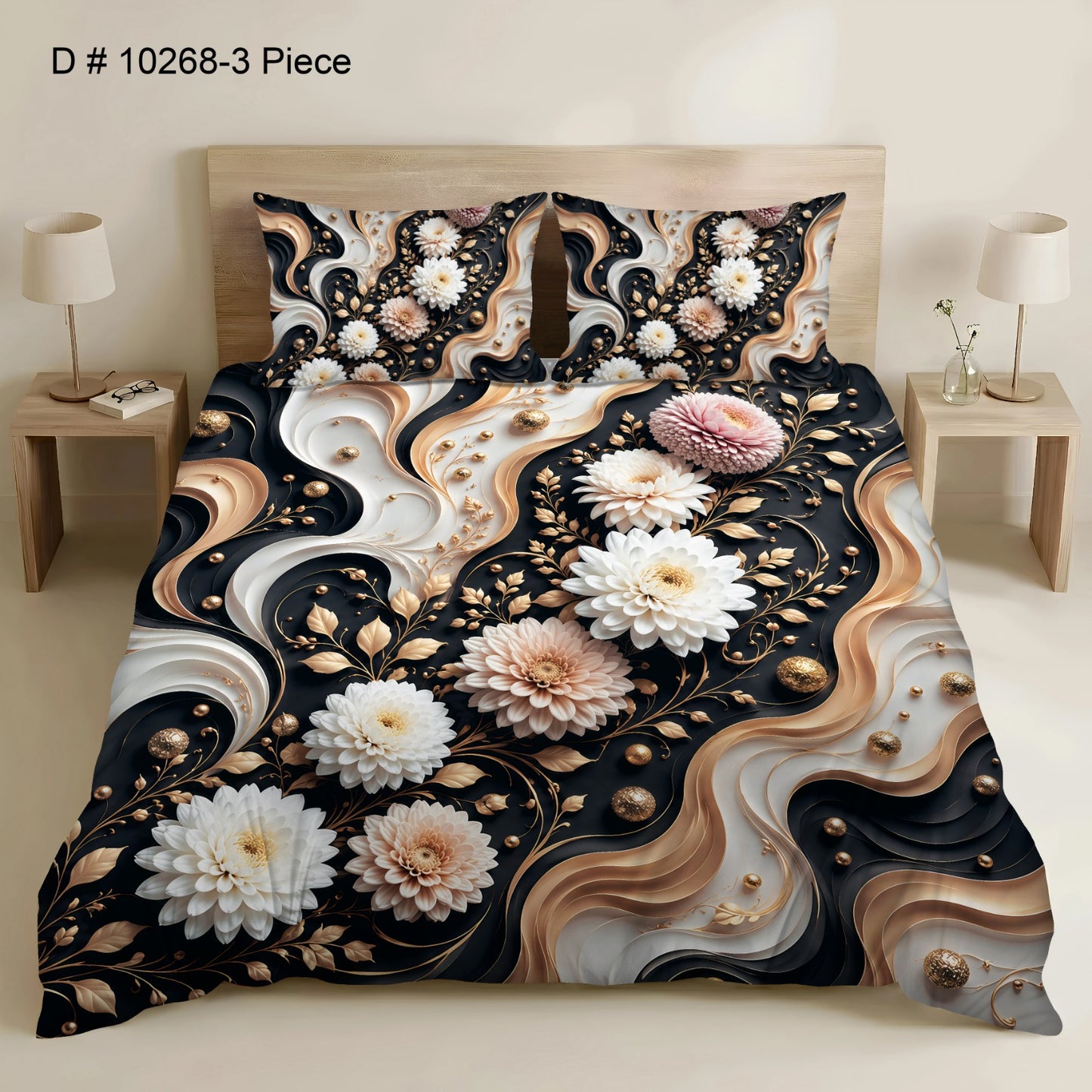 BEDIOR 3PCS DIGITAL 5D BED SHEET SET