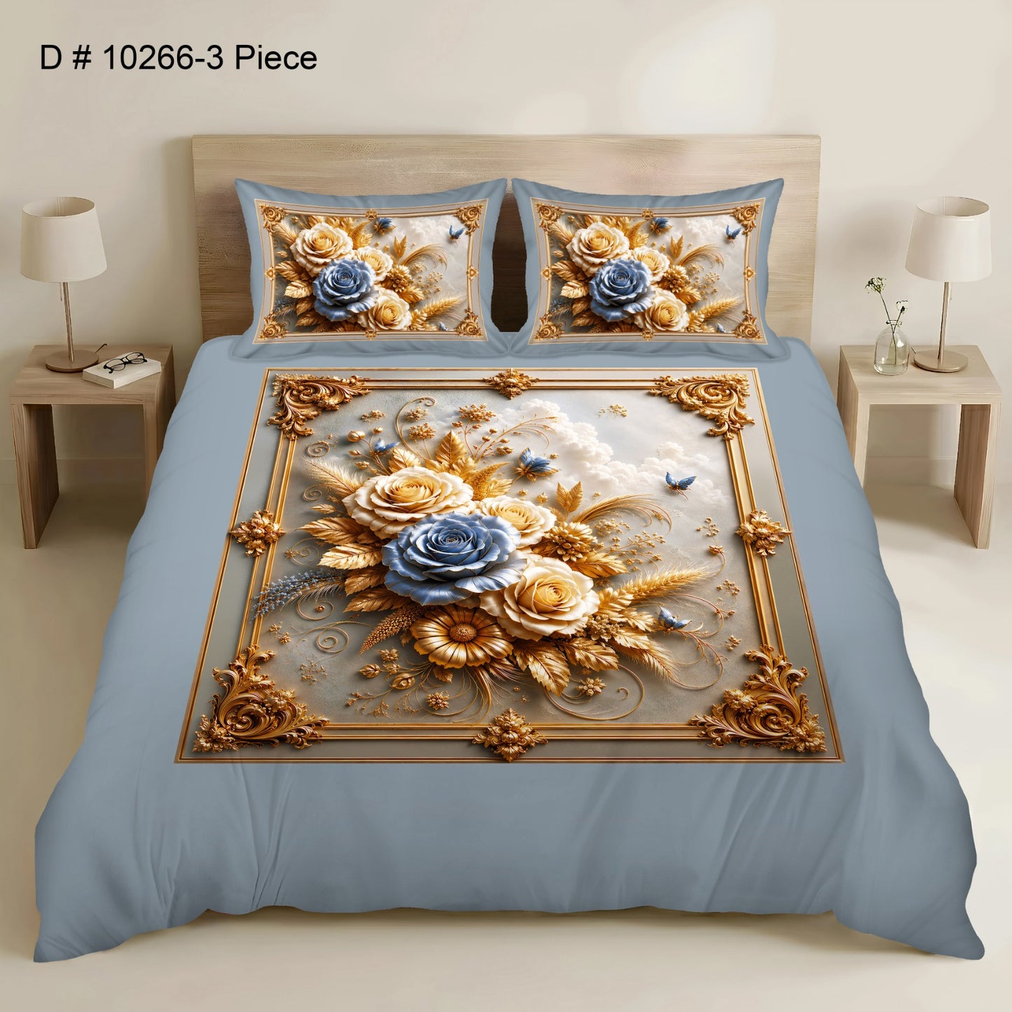 BEDIOR 3PCS DIGITAL 5D BED SHEET SET