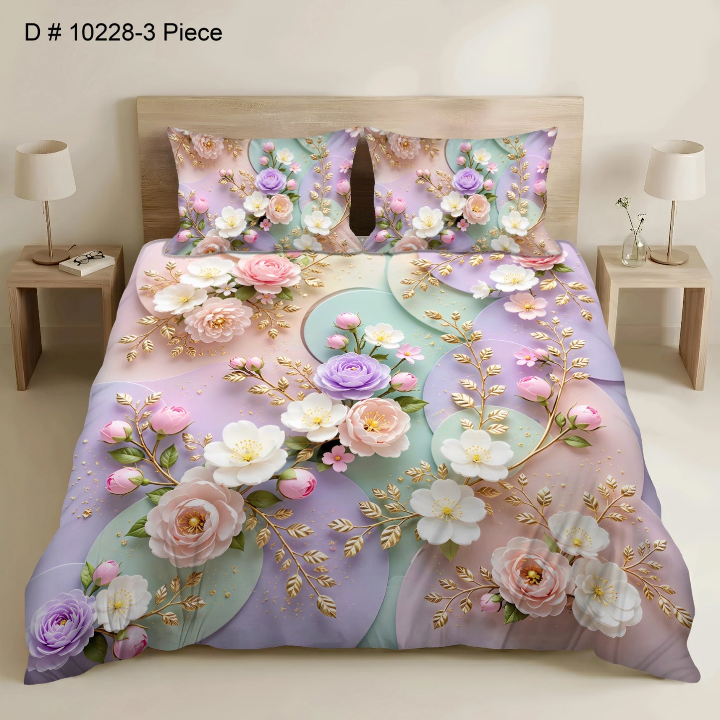 BEDIOR 3PCS DIGITAL 5D BED SHEET SET
