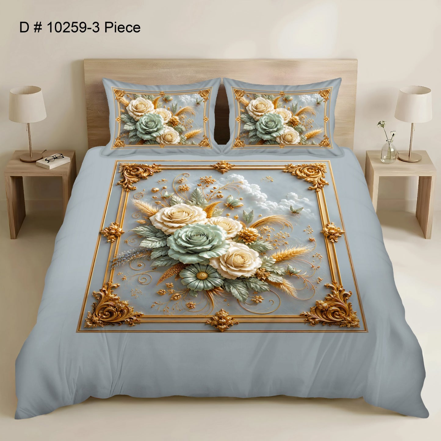 BEDIOR 3PCS DIGITAL 5D BED SHEET SET