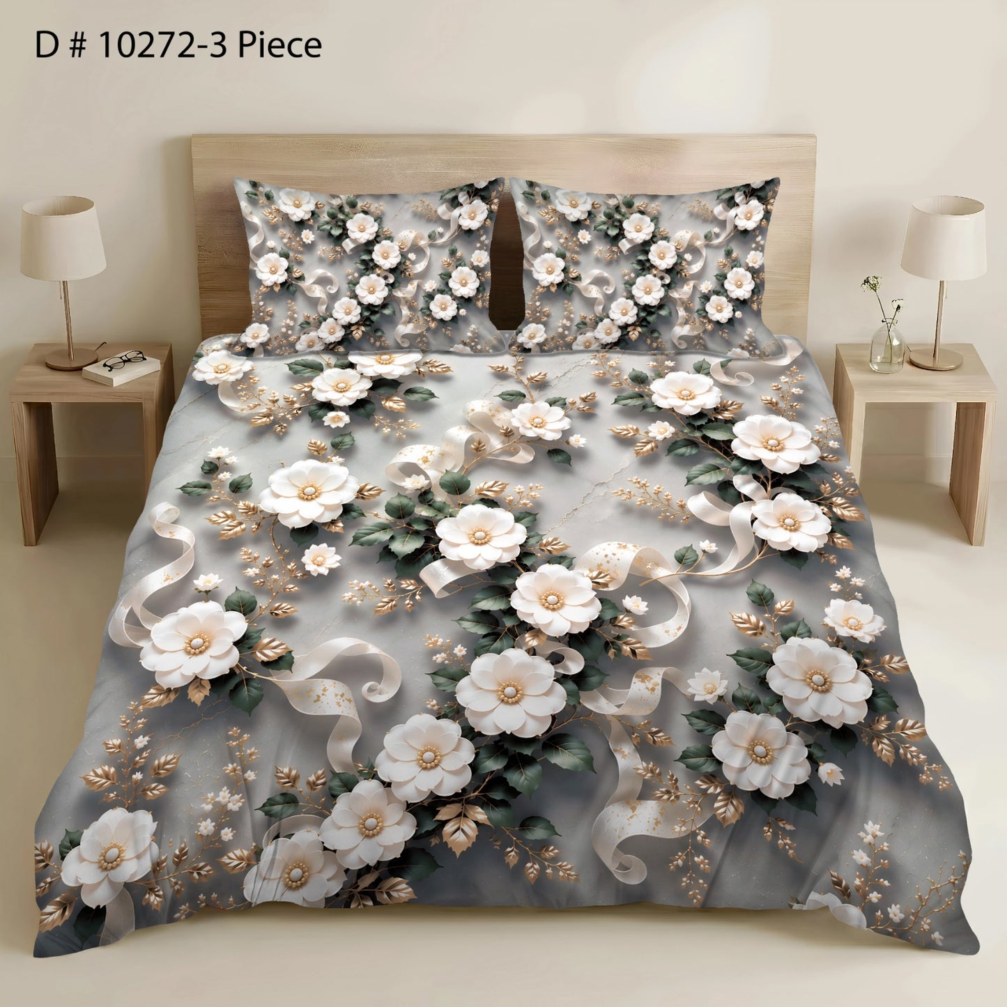 BEDIOR 3PCS DIGITAL 5D BED SHEET SET
