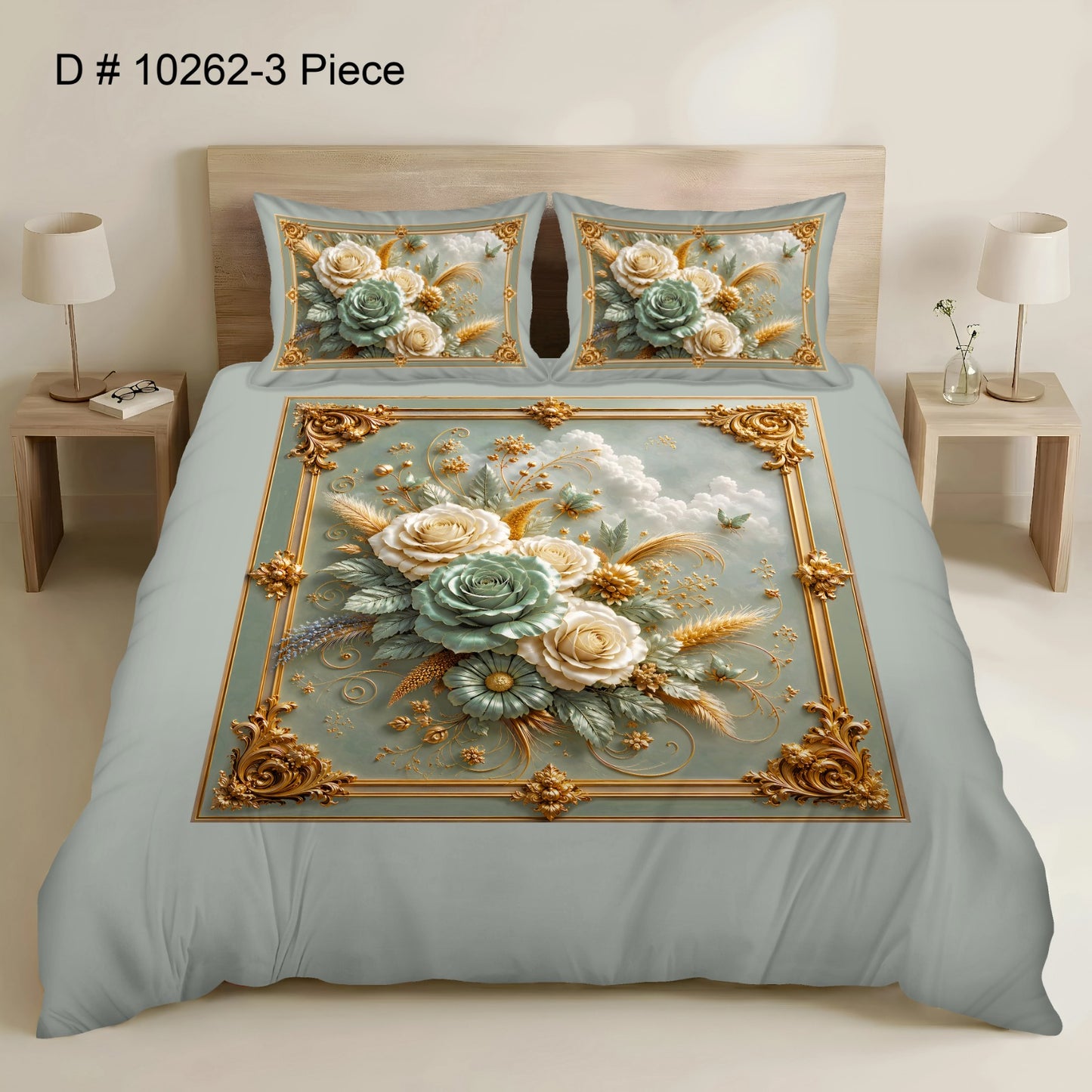 BEDIOR 3PCS DIGITAL 5D BED SHEET SET