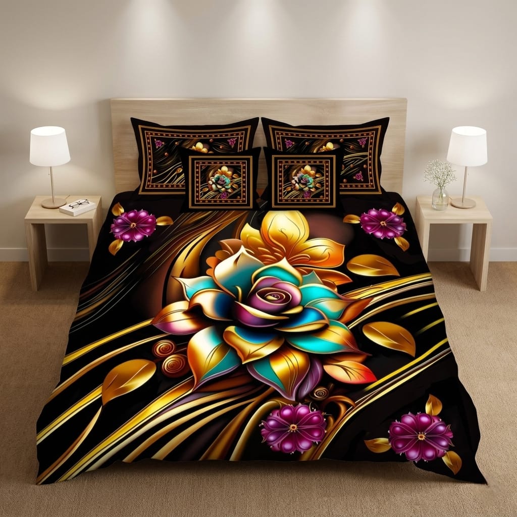 BEDIOR 5PCS DIGITAL 5D BED SHEET SET